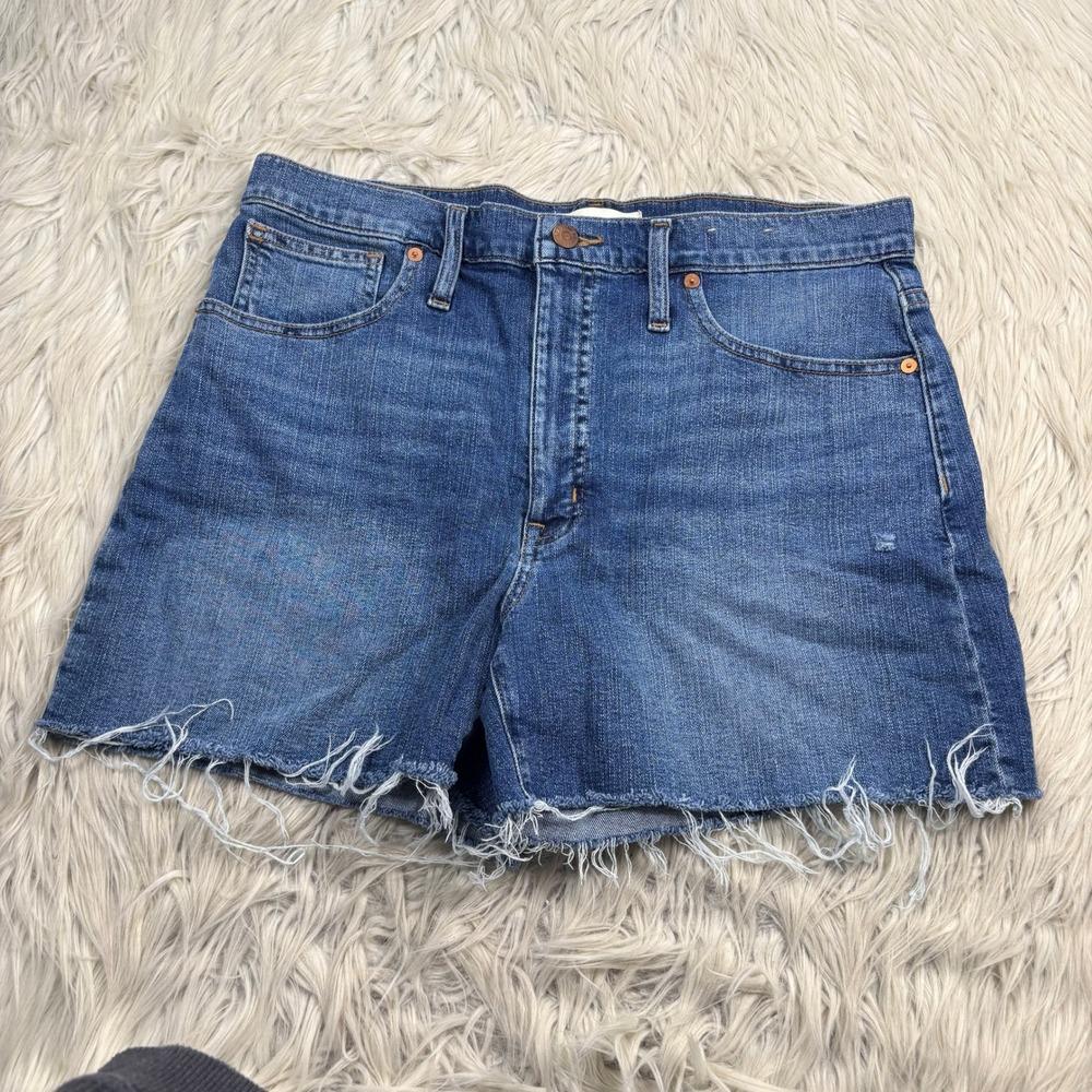 Madewell Women's 30 High Rise Denim Shorts Raw Hems Cut Off Classic Summer